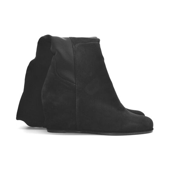 E0 Auth STUART WEITZMAN Semi Black Suede Over The Knee Wedge Boots Size 8 M $645 - Picture 6 of 11